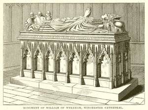 Monument van Willem van Wykeham, Winchester Kathedraal door English School