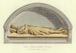 Monument van de 12e eeuw in Danbury Church, Essex door English School