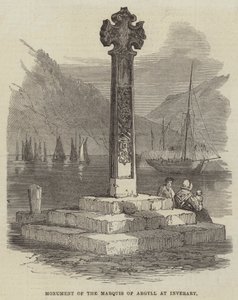 Monument van de Markies van Argyll in Inverary door English School