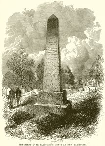 Monument op Bradfords graf in New Plymouth door English School