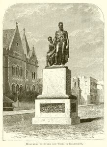 Monument voor Burke en Wills in Melbourne door English School