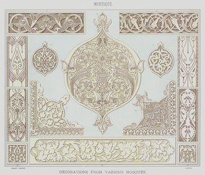 Moreske, Decoraties van verschillende moskeeën door English School