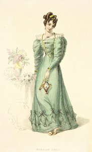 Ochtendjurk, modeplaat uit Ackermanns Repository of Arts door English School