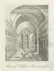 Moskee van de Hagia Sophia in Constantinopel door English School