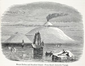 Mount Erebus en Beaufort Island uit Ross