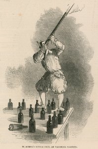 Mr Auriols flesprestatie in Vauxhall Gardens, Londen door English School