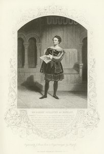 Meneer Barry Sullivan als Hamlet, Act II, scène ii door English School