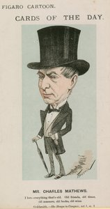 Mr Charles Mathews, cartoon door English School