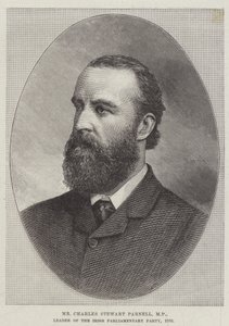 Mr Charles Stewart Parnell, MP, Leider van de Ierse Parlementaire Partij door English School