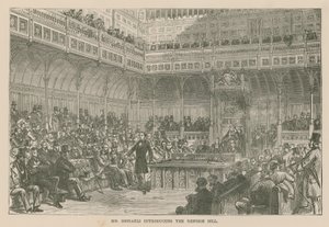 De heer Disraeli introduceert de Hervormingswet