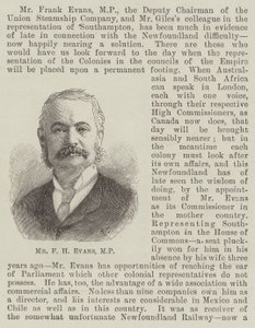 Mr F H Evans, MP door English School
