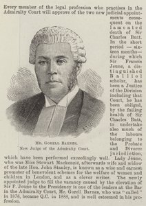 Mr Gorell Barnes, Nieuwe Rechter van het Admiraliteitsgerechtshof door English School