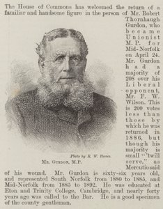 De heer Gurdon, MP (gravure) door English School