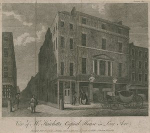 Het Kapitaalhuis van de heer Hatchett in Long Acre door English School