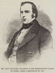 De Heer John Thwaites, Voorzitter van de Metropolitan Board of Works (gravure) door English School