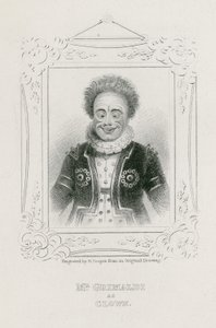 De heer Joseph Grimaldi als Clown