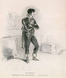 Mr Kean in de rol van Sir Edward Mortimer in The Iron Chest
