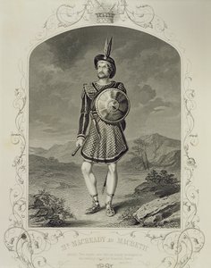 Mr Macready als Macbeth, Act I Scene 3, in het toneelstuk door William Shakespeare (1564-1616)