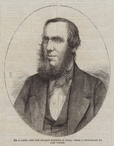 De nieuwe minister van Financiën in India, Mr S Laing door English School