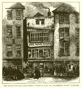 Mr. Salmons wassenbeelden, Fleet Street--Paleis van Hendrik VIII en kardinaal Wolsey door English School