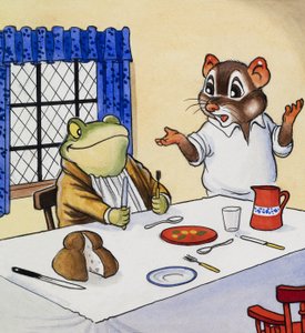 Meneer Pad wacht op zijn eten