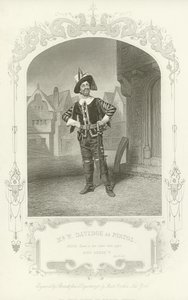 Meneer W Davidge als Pistol, Koning Hendrik V, Act II, scène I door English School