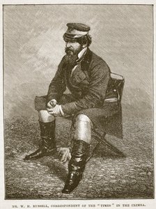 Mr W H Russell, correspondent van de Times in de Krim, illustratie uit Cassells Illustrated History of England