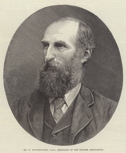 Mr W Spottiswoode, FRS, voorzitter van de British Association (gravure)