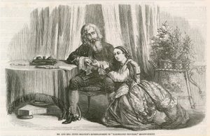 Vermaak van de heer en mevrouw Henri Drayton met geïllustreerde spreekwoorden, Regent Street, Londen door English School