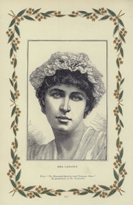Mevrouw Langtry (gravure) door English School
