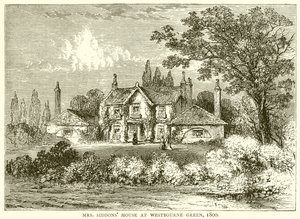 Huis van mevrouw Siddons in Westbourne Green, 1800