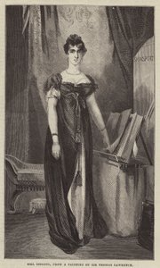 Mevrouw Siddons, naar een schilderij van Sir Thomas Lawrence door English School