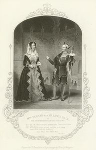 Mevrouw Ternan en Meneer Lewis Ball als de Gravin Rousillon en haar clown, Eind Goed, Al Goed, Act I, scène iii