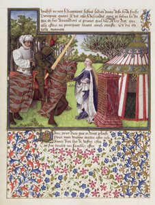 Ms. 2597 Hart en Verlangen met Hoop bij zijn huis, facsimile editie van Livre du Coeur d