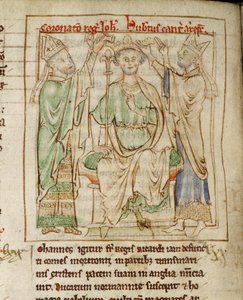 Koning Jan (1167-1216), miniatuur uit 