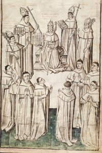 Ms. New Coll 288, f4r. (Chaundler manuscript), Leven van William van Wykeham door Thomas Chaundler