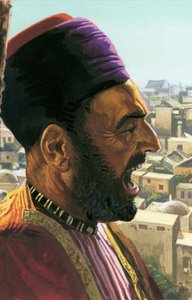 Muezzin roept de gelovigen op