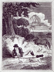 Mungo Park in Afrika, een illustratie uit 