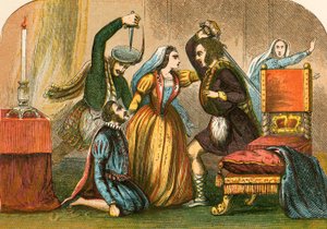 Moord op David Rizzio in aanwezigheid van Mary Stuart