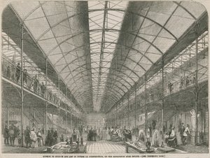 Museum van Wetenschap en Kunst in aanbouw, op het Kensington Gore Estate door English School