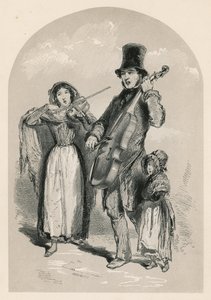 Muziek op straat, 1849 door English School