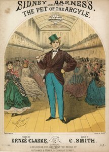 Muzikale partituur voor Sidney Barnesss lied The Pet of the Argyle