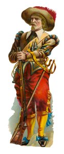 Musketeer uit de tijd van koning Karel II door English School