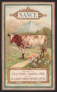 Advertentie voor de Aylesbury Dairy Company door English School