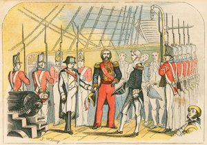 Napoleon geeft zich over aan de Engelsen door English School