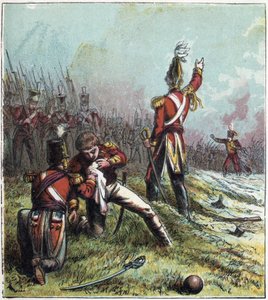 Napoleontische Oorlog: De Slag bij Coruña in Spanje op 16/01/1809: het Franse leger tegenover het Engelse leger en de dood van de Britse commandant Sir John Moore (1761-1809). 