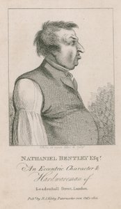Nathaniel Bentley Esq, een excentriek karakter en ijzerhandelaar van Leadenhall Street, Londen door English School