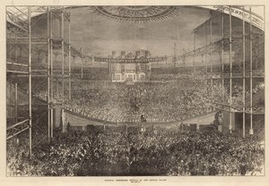 Nationaal Temperance Festival in het Crystal Palace door English School