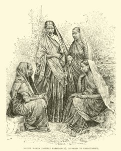 Inheemse vrouwen (Bombay Presidium), bekeerd tot het christendom door English School