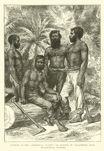 Inboorlingen bij het Aboriginal Station, of Reserve van Coranderrk, nabij Healesville, Victoria door English School